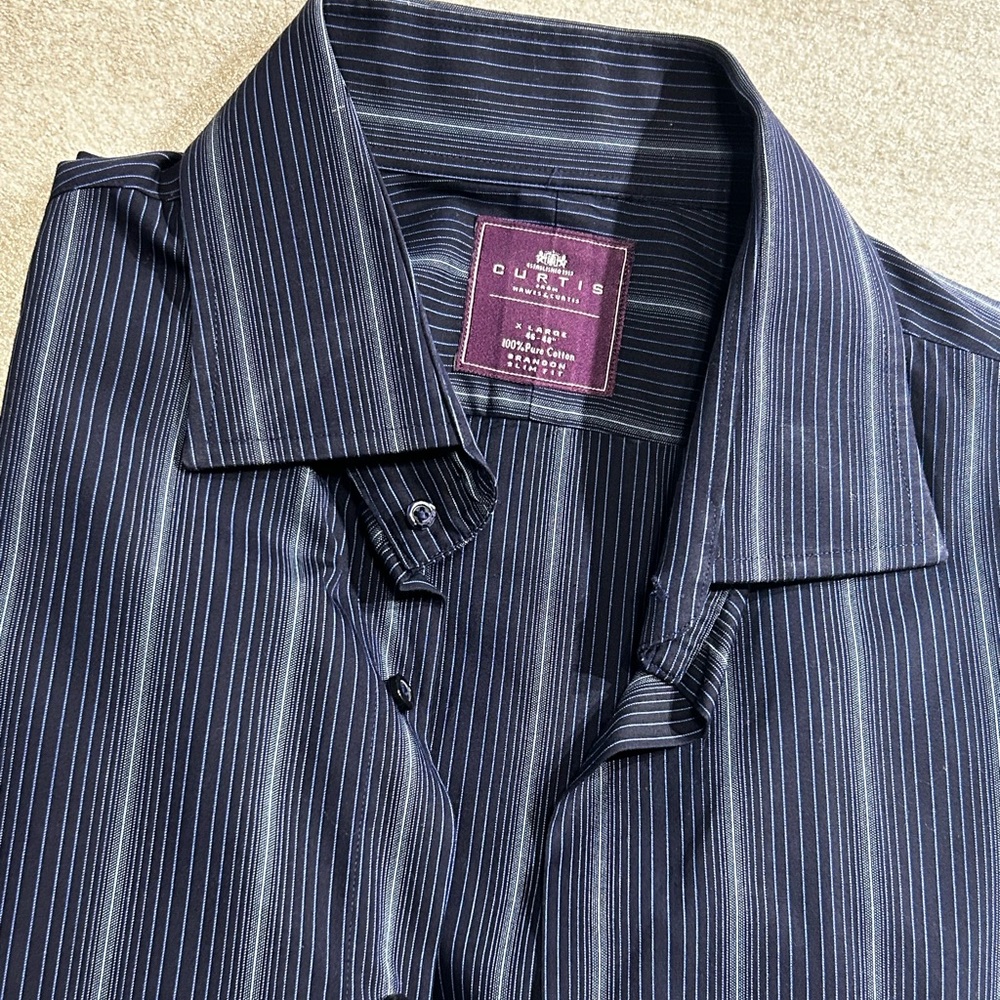 Curtis jawed & Curtis blue button down men’s shirt XL